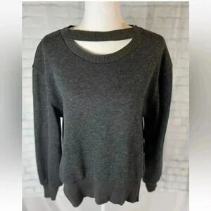 New Zara Dark Gray Knit Sweater Pullover Easy Fit Woman’s Size S‎ NWOT jumper